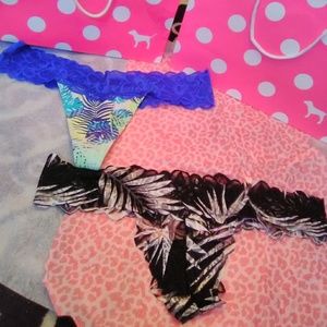 PINK authentic medium size thong bundle